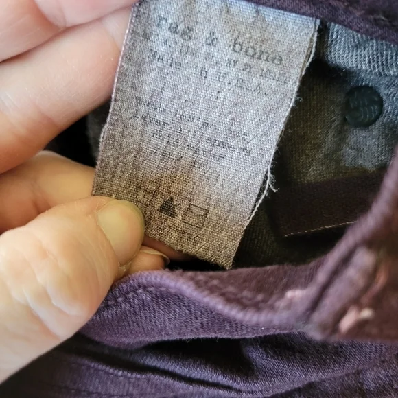 Rag & Bone eggplant purple denim pant 27 - Picture 6 of 8